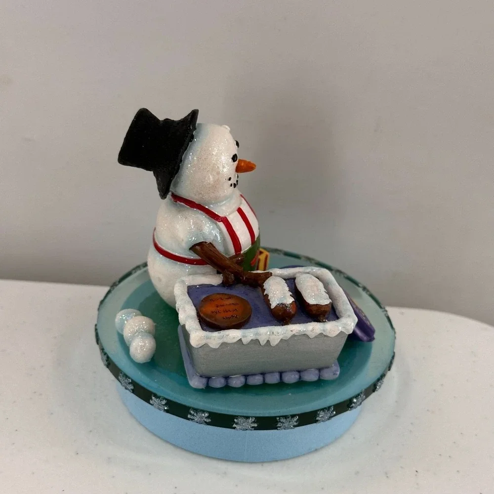 Meet the Flakes Snowman Cookie Candle Topper Baking Decoration Christmas‎